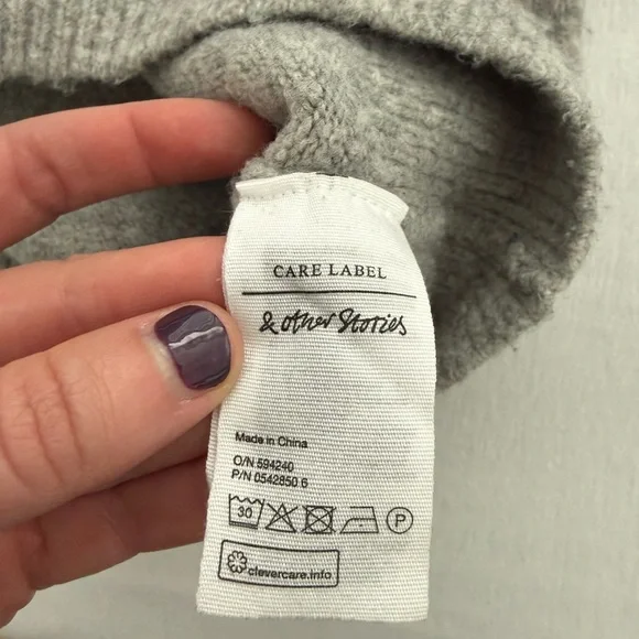 & Other Stories Light Gray Knit Sweater - Picture 7 of 8